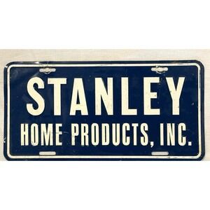 VINTAGE Stanley Home Products Inc Booster License Plate Tag